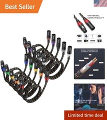 XLR Cables, XLR Microphone Cables 3ft 10 Packs Nylon Braided Balanced XLR Spe…