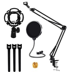 Desk Mount Holder 32″ Microphone Scissor Arm Sets Mic Stand Suspension Boom US