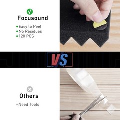 Focusound 24 Packs Acoustic Foam Panels 2″ X X 12″ X 12″, 24 Pack Wedge