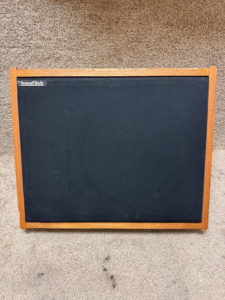 (A) SoundTech CX1 Wood Panel Wedge Monitor Speaker