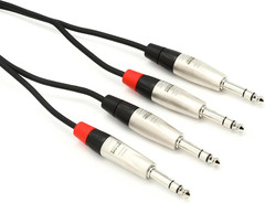 HSS-005X2 Pro Stereo Balanced Interconnect Cable – Dual 1/4-Inch TRS Male to Sam