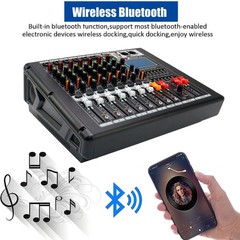 Pro Power Mixer 2000W 10 Channel Audio Mixing Amplifier 16 DSP w/ USB 110-220V