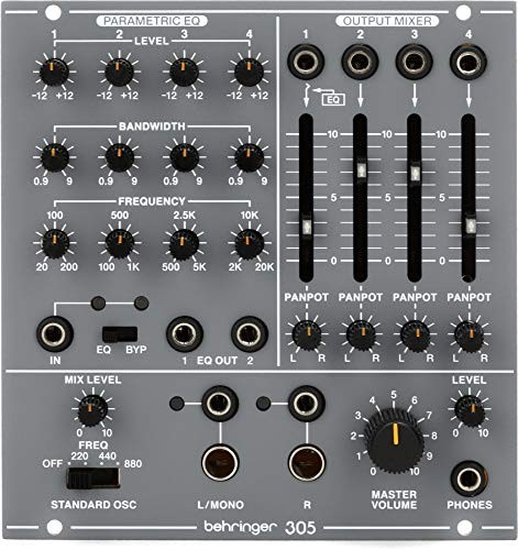 Behringer 305 EQ Mixer Output Eurorack Module System 100 20HP Gray New