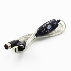 2m/6.56ft USB IN-OUT MIDI Interface Cable PC to Music Keyboard Adapter Cord