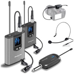 Wireless Headset & Clip-on Microphone – Hands-Free Recording