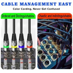 4Pack 3 Pin Dmx Cables Male Female XLR Patch Cables, Cable Dmx 1.2m 4ft XLR M…