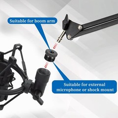4 Pcs Microphone Stand Adapter 1/4 to 5/8 Screw Tripod Mount