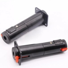 2Pcs Black D Pedalboards Solderless 1/4 TRS to TRS Female Locking Jacks Plug US