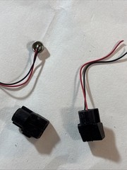 Pair Electret Condenser Microphone 2 Leads Solderable W/ Boot @CPU210