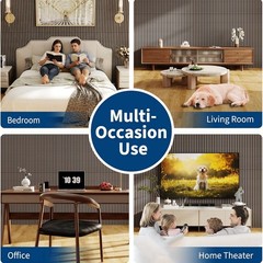 2/4-Pack Fluted MDF Acoustic Panels 47.2″x23.6″ Noise Reduction Studio Wall Tile