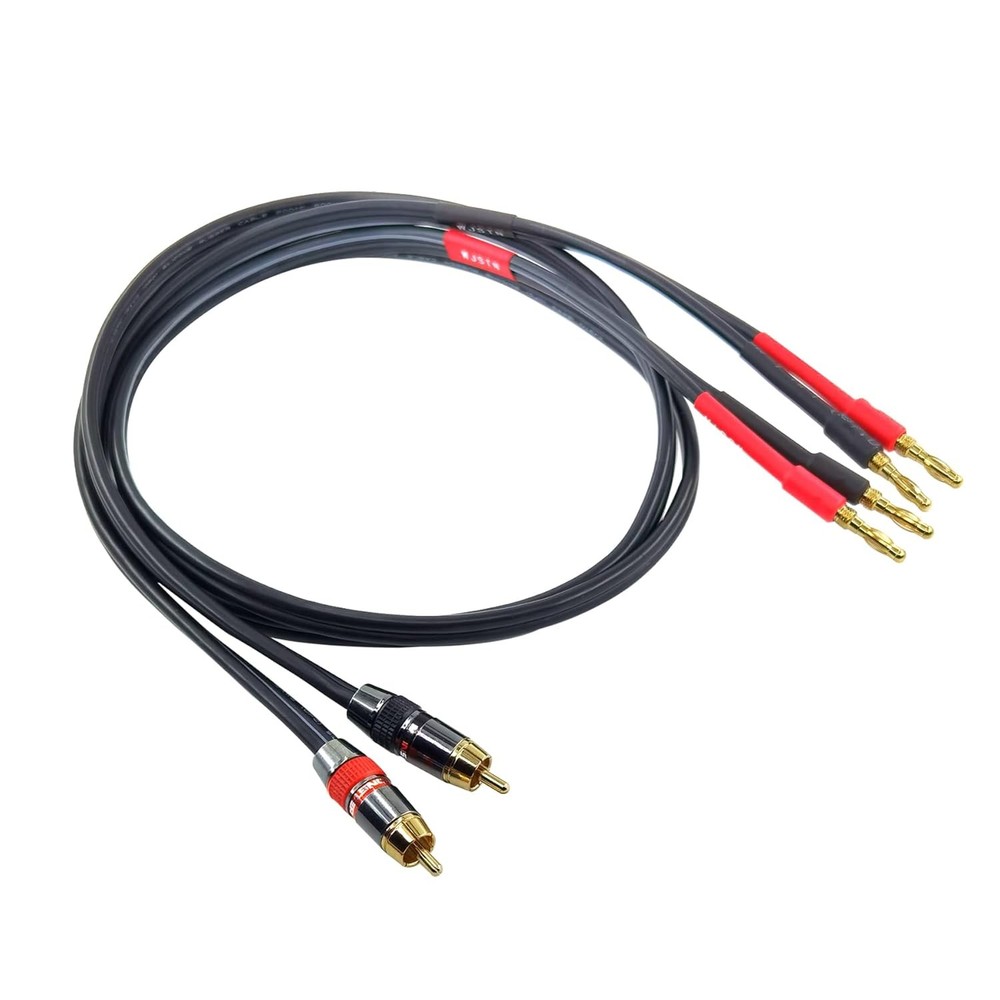 WJSTN Cinch-Stecker auf Bananenstecker, Lautsprecherkabel, Bananenstecker 3FT