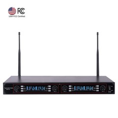 Sound Town 200-Channel Rack Mountable Professional Adjustable UHF Wireless Mi…