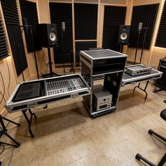 16U Three-Door DJ Aviation Case Flight Case-Rack Cabinet for Audio Equipment