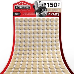 Cabinet Door Bumpers 150 PCS – Small Felt Pads 3/8” – Ideal Beige Felt Bumper…
