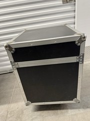 Road Ready Rack Mixer Top, 10u Rack Lower Equipment Case w/ Locking Casters
