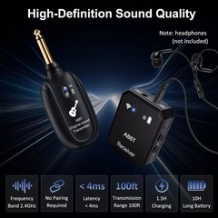 New Rechargeable Wireless 2.4GHz In-Ear Monitor IEM System Transmitter Receiver
