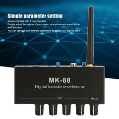 6.5mm Karaoke Mixer Aluminium Alloy Dual Microphone Input Portable Digital LXHR