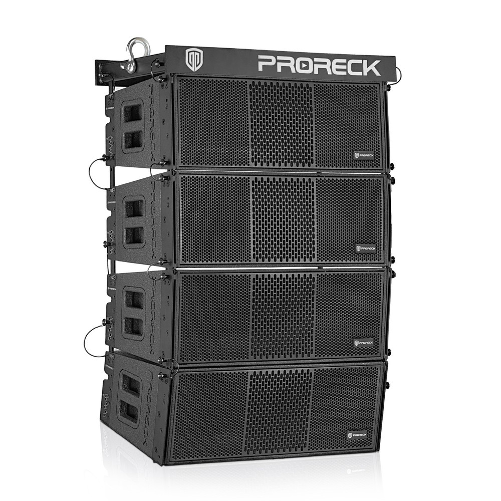 PRORECK Dual 8“ Full Range 4000W Line Array Speaker*4 With Fly Frame for stage