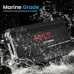 Pyle 4 Channel Marine Amplifier 800 Watt | Waterproof with Black