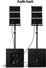 proreck PA Speaker System Combo Set Line Array Speakers 18“ 8000W Peak