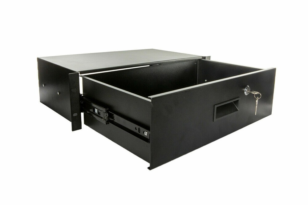 3 Space Short Rack Case Drawer Lock and 2 Keys – Black