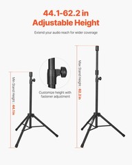 VEVOR 2 X 8 in Speakers Portable PA System 300W Mixer Bluetooth Mic for DJ Party