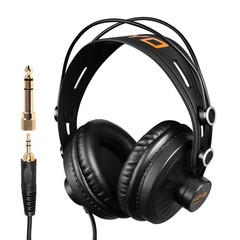 JOYO Studio Monitor Headphones, 50mm Drivers Over-Ear with Passive Noise Gray