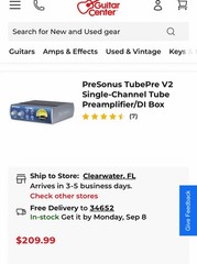 PreSonus TubePre V2 Tube Preamplifier DI BOX