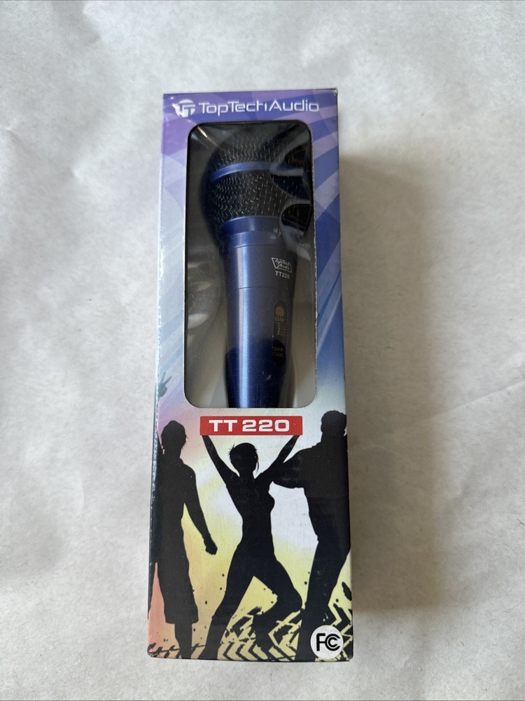 TOPTECH AUDIO DYNAMIC Wired Microphone Blu Model: TT-220 Dynamic Uni-Directional