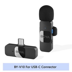 BOYA BY-V Wireless Lavalier Mic Type-C Android iPhone 2.4GHz Recording Vlog