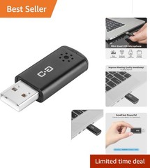 Mini USB Microphone – Noise Reduction & Plug-and-Play for Clear Communication