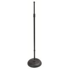 Quarter-Turn Round Base Mic Stand – On-Stage