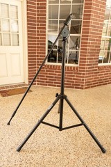 LyxPro Overhead Foldable Tripod Mic Stand with Telescoping Boom in Black