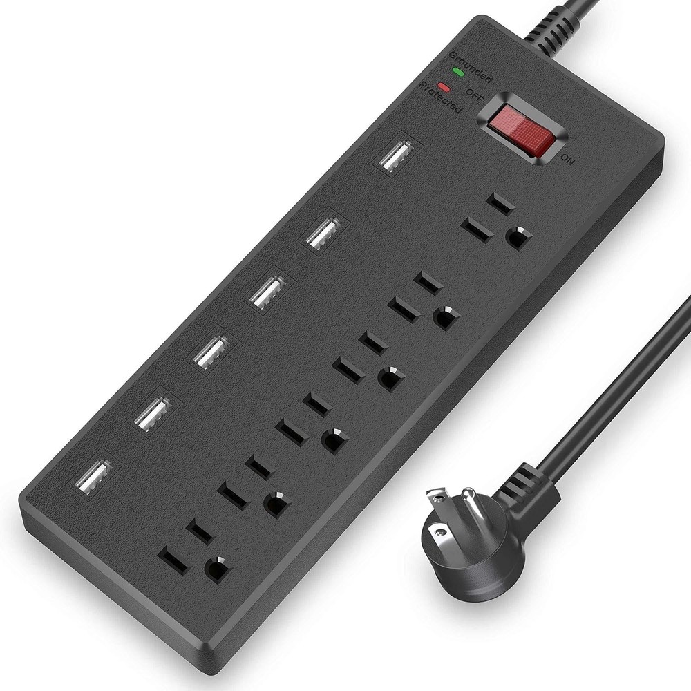 Surge Protector Power Strip, 6FT Surge Protector with 6 Outlets and 6 USB Cha…
