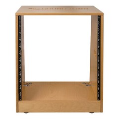 Sound Town DIY Slanted 12U Studio Rack, Plywood, Golden Oak (SDRK-12T)