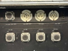 Unbranded Portable Power Distro Rack w/ 3 Ph Cam-Lock & Breakers #7056 (One)THS