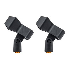 Spring-Loaded Microphone Clips 2-Pack for Handheld Mics Under 4.5cm Diameter