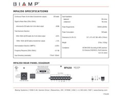 BIAMP MPA-250 Multi-Purpose Rackmount Amplifier #2653