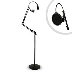 Pyle Tabletop Suspension Mic Boom Stand – Anti-Vibration Shock Mount PMKSH28