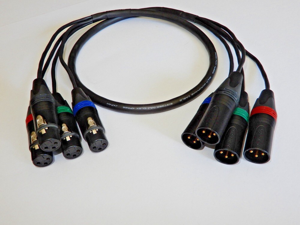 ESH AUDIO – 4 Channel XLR loom – Mogami 2931 – Neutrik