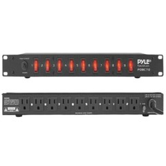 New PylePro PDBC70 1U Rack Mount AC Power Supply Strip 15A 1800VA Cords And Wire