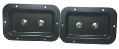 (2) Two Steel Speaker Jack Plates Switchcraft 1/4″ #11 Female Phono Connectors