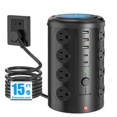 Power Strip Tower Surge Protector with 16 Outlets and 5 USB Ports (2 USB-C), …