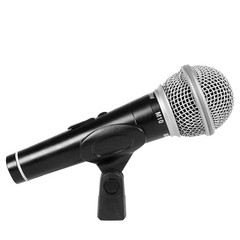 Samson M10 Dynamic Vocal Handheld Microphone Mic w Boom Stands Cables 2 Pack