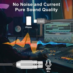 USB C to XLR Female Braided Audio Microphone Cable Adapter Converter for