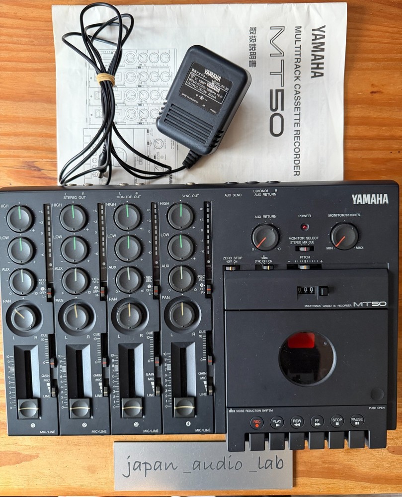 Yamaha MT50 4-Track Cassette Recorder Lo-Fi Vintage Analog Sound Tested w/ Adapt