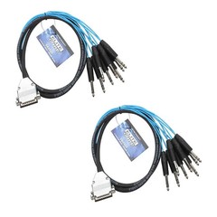 2 Elite Core 25-pin D-Sub to 8 TRS 1/4″ Male Analog Breakout Snake Cable 5 ft