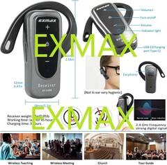 EXMAX-EX-318 Voice Wireless Tour Guide System Audio for Church,Teaching,Training