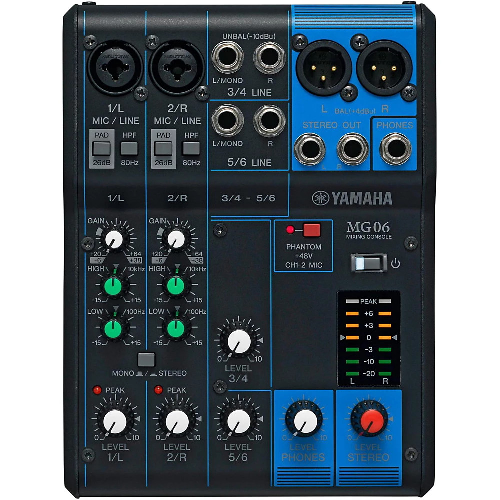 Yamaha MG06 6Channel Mixer