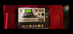 Roland MC-307 Groovebox Sequencer Display Screen Fader Tabletop Silver Black